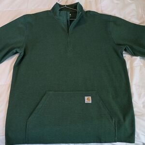Carhartt Men's Forest/Sage Green 1/4 Zip Sweater
